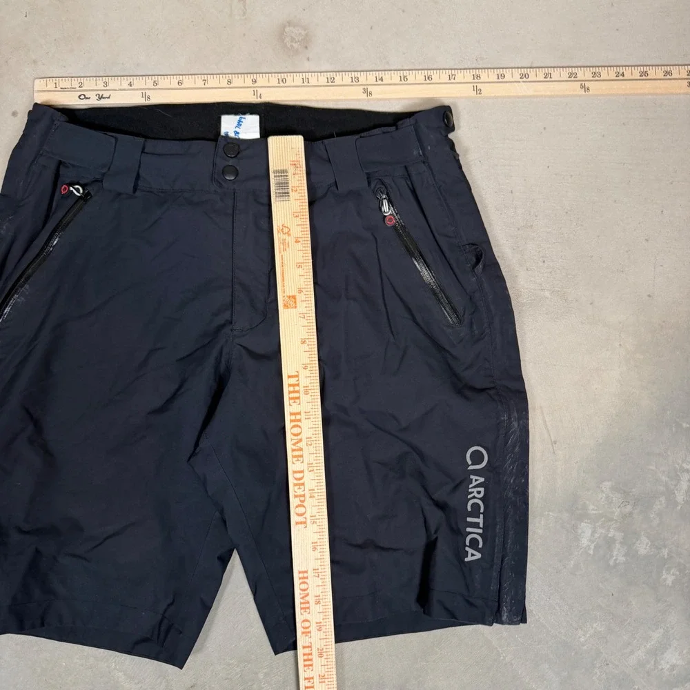 Arctica Mens Full Zip Ski Training Shorts Black Size Large Padded Alpine Racing